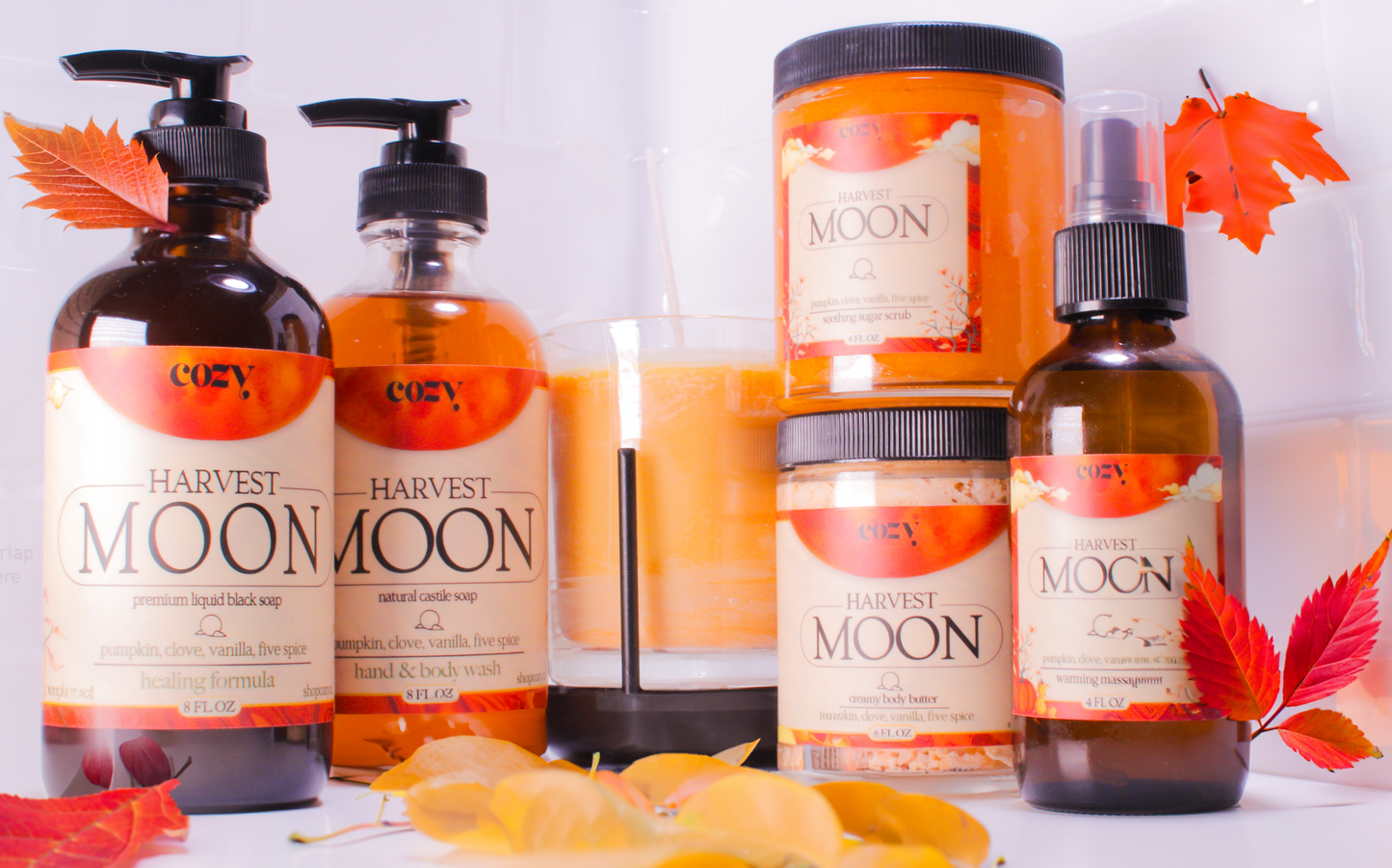 Harvest Moon Pumpkin + Vanilla Body Bundle Set