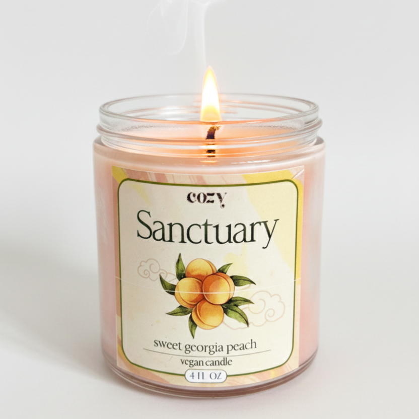 Sweet Georgia Peach Vegan Candle